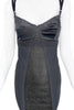 D&G by Dolce & Gabbana Black Mini Bodycon Girdle Dress with Black Lace Insert Detail
