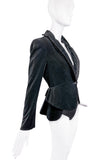Derek Lam Black Velvet Ruffle Peplum Riding Jacket