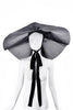 Dilaria Findikoglu Black Wide Brim Ribbon Ties Hat