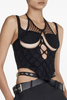 Dion Lee Black Fishnet Cut Out Corset