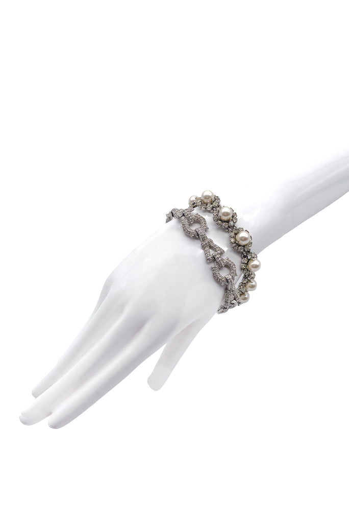 Christian Dior Crystal and Pearl Bracelets