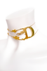 Christian Dior by John Galliano Gold Flame "D" Logo Choker Necklace