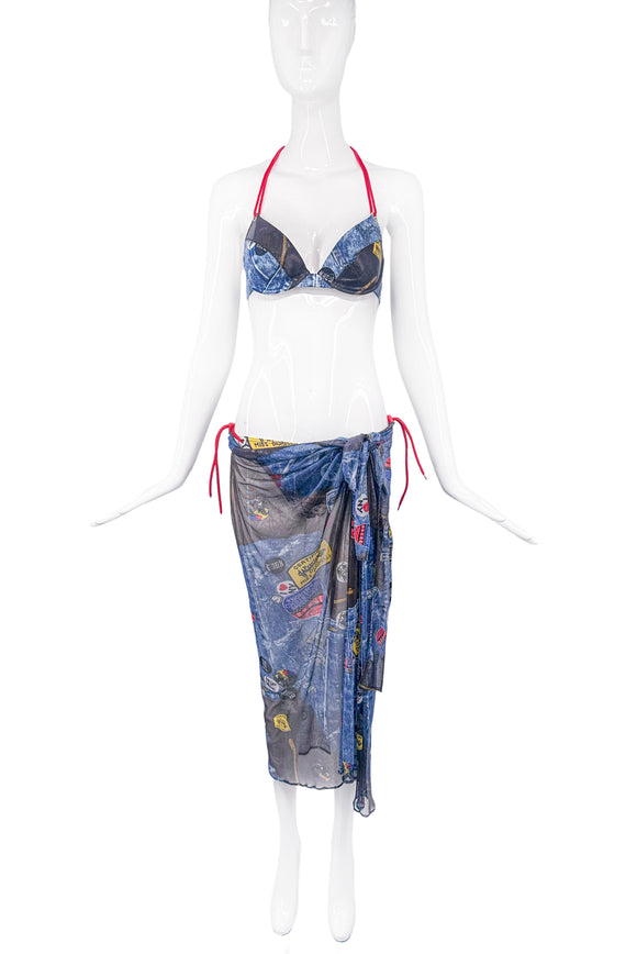 Christian Dior by Galliano Blue Denim Patchwork 