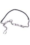 John Galliano For Christian Dior Silver Curb Chain Pave Crystal Safety Lobster Clasp Necklace Spring 2003