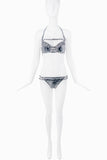 Christian Dior by Galliano Silver Metallic Corset Straps Bikini Two Piece Runway Summer 2003