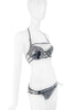 Christian Dior by Galliano Silver Metallic Corset Straps Bikini Two Piece Runway Summer 2003