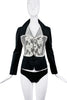 Christian Dior x Galliano Black Grey White Lace Blazer Jacket