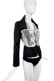 Christian Dior x Galliano Black Grey White Lace Blazer Jacket