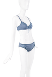 Christian Dior by John Galliano Blue Denim Lace Up Corset Belt Fall 2002