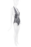 Dior By Galliano Silver Metallic Bodysuit Swimsuit