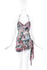 Christian Dior x Galliano Multicolor Tattoo Print Body Suit SS2004