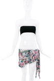 Christian Dior x Galliano Multicolor Tattoo Print Wrap Skirt SS2004