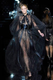 Dolce & Gabbana Black Knit and Tulle Cardigan SS2007
