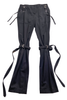 Dolce Gabbana Black Bondage Pants with Zippers and Strings
