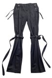 Dolce Gabbana Black Bondage Pants with Zippers and Strings