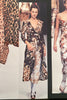 Dolce Gabbana Brown Floral Nude Bra Bustier Dress Gown Spring 1997 Collection