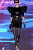 Dolce Gabbana Black Patent Leather Vinyl Puff Sleeve Dress