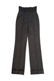 Dolce & Gabbana Black Super High Waisted Slim Cut Pants Fall 2003