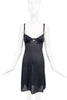 Dolce Gabbana Black Silk Negligee Holy Madonna Medallion 90's Slip Dress