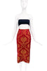 Dolce Gabbana Red Gold Tapestry Skirt