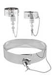 Dolce Gabbana Silver Metal Padlock Logo Set of 2 Bracelets Fall 2007