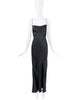 Donna Karan Black Silk Satin Slip Dress Gown