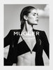 Mugler Black Crop Top Silver Metal V Shaped Hardware Bra Top Runway Spring 2016
