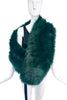 Dries Van Noten Emerald Green "Greta" Faux Fur Stole FW2016