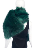 Dries Van Noten Emerald Green "Greta" Faux Fur Stole FW2016