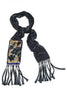 Dries Van Noten Black Evening Scarf with Sequin Details