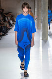 Dries Van Noten Teal and Navy Blue Ombré "Vernon Panton" Pattern T-Shirt SS2019