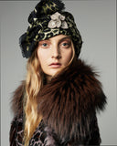 Vintage Leopard Print Scarves - Military Green, Brown and Blue&Gray&Black