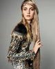John Galliano Embroidered Floral Shawl with Fringe