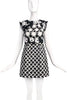 Emanuel Ungaro Black and White Floral and Graphic Print Mini Dress
