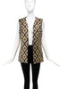 Vintage Needlepoint Bohemian Hippie 1970's Vest with Floral Motive.