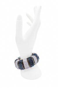 Eddie Borgo Black and White Pave Crystal Art Deco Bracelet Fall 2010
