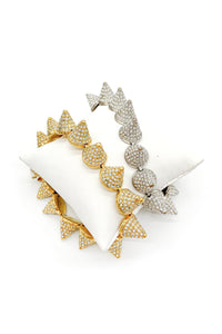 Eddie Borgo Pavé Diamond Gold and Silver Cone Bracelet