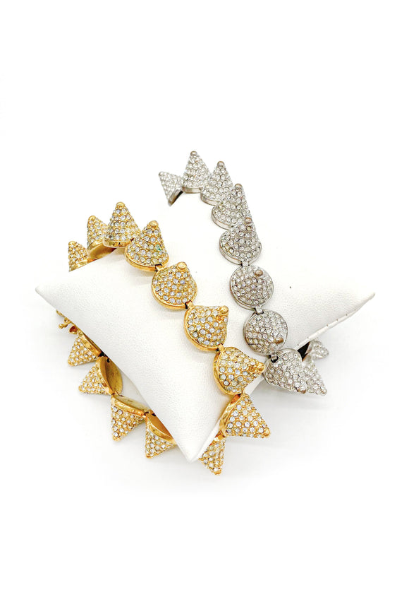 Eddie Borgo Pavé Diamond Gold and Silver Cone Bracelet