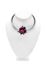 Eddie Borgo "Mapplethorpe" Red Rose with Jet Black Pavé Crystal Necklace