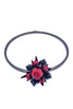 Eddie Borgo "Mapplethorpe" Red Rose with Jet Black Pavé Crystal Necklace