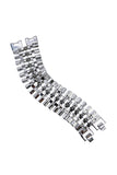 Eddie Borgo Silver Wide Chain Link Cone Studded Bracelet