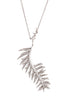 Eddie Borgo Silver and Crystal Leaf Necklace