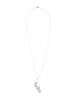 Eddie Borgo Silver and Crystal Leaf Necklace