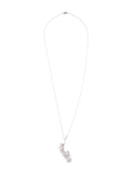Eddie Borgo Silver and Crystal Leaf Necklace