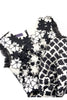 Emanuel Ungaro Black and White Floral and Graphic Print Mini Dress