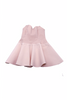 Emilio de la Moreno Baby Pink Neoprene Dress with a Shear Overlay
