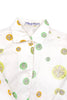 Emilio Pucci 1970's Vintage White Cotton Button Up Blouse with Logo Print