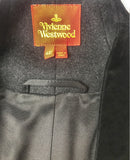 Vivienne Westwood Gray Wool Equestrian Coat with Black Velvet Inlay - BOUTIQUE PURCHASE PRICE