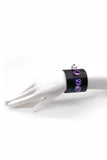 Erik Halley Black Metal Cuff Bracelet with Amethyst Spike Crystals