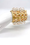 Erik Halley Gold & Crystal Stud Bracelet Cuff Bracelet from the Diesel Black and Gold SS2007